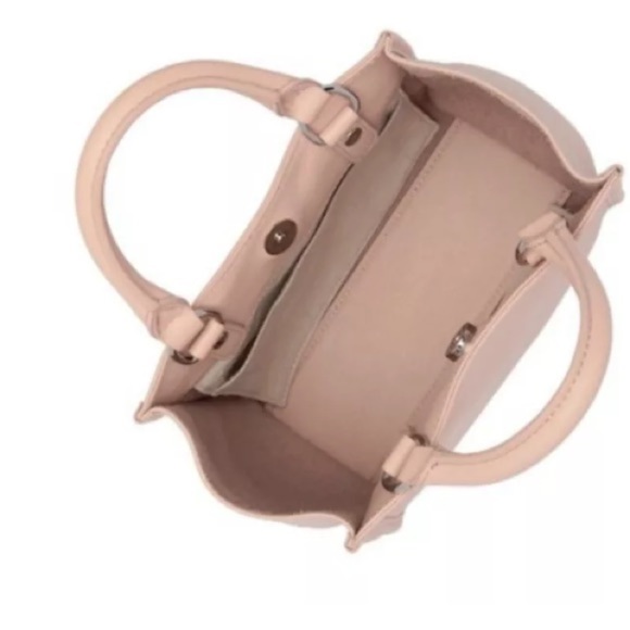 $178 Sam Edelman Small Leather Tote Pink Dual Staps or Shoulder or Cross Body - Picture 6 of 11